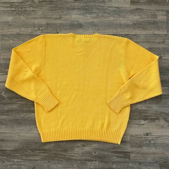 Vintage Polo Ralph Lauren Yellow Knit Sweater Size Large NWT - Picture 5 of 7